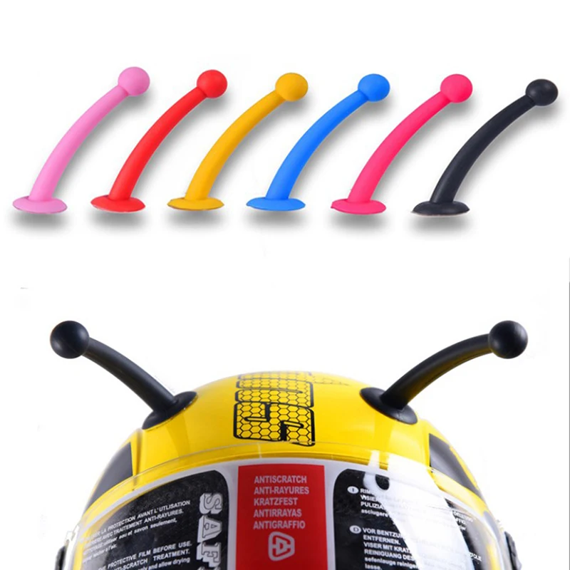 1PC High Quality Silicone Motorcycle Helmet Antenna Baby Sucker Bee Snail Tentacles Horns Personality Decorative Accessories