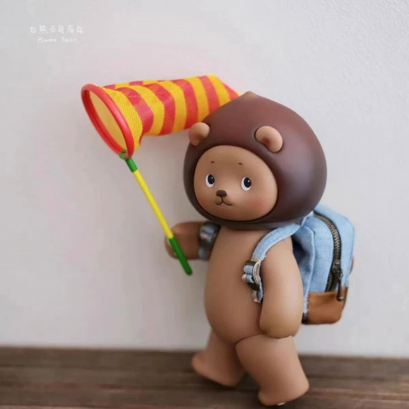  행성 곰 애니메이션 비스킷, 더블 숄더 작은 책가방 시리즈, 액션 PVC 컬렉션 장식, 실제 샷 선물