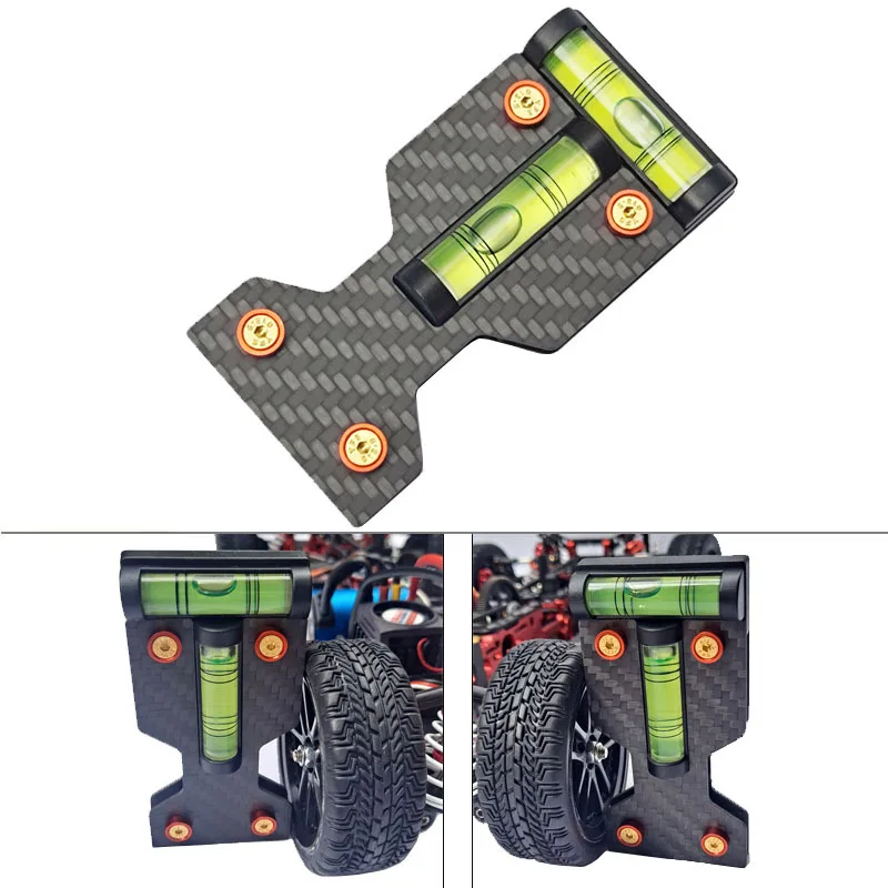 CarbonfiberlevelMeasureToolsAdjustingRCCarHeightWheelRim