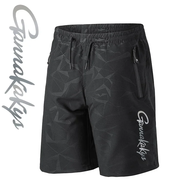 Summer Fishing Pants Men's Sports Breathable Shorts Training Fitness Pants Outdoor Hiking Quick Drying Beach Shorts