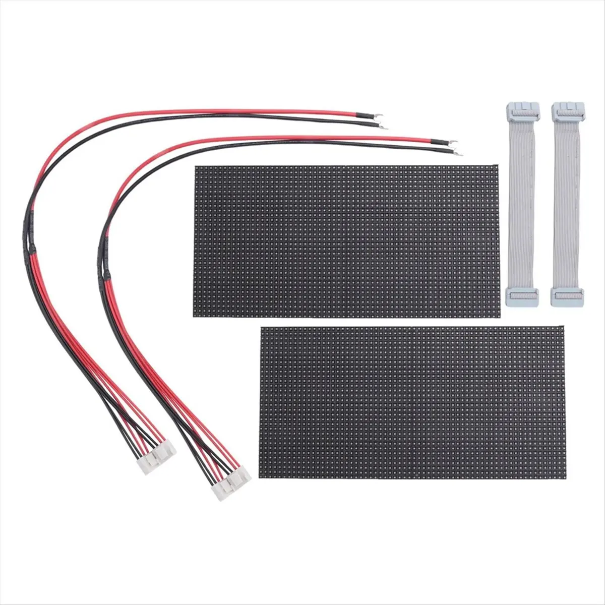 00X 전자 액세서리, 2개 P4 LED 스크린 패널 모듈 256x128mm 64x32 픽셀(검은색)