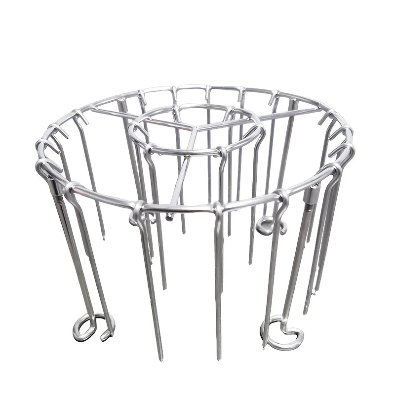 Air Fryer Skewer Stand Vertical Multi-pin Stainless Steel BBQ Holder Air Fryer Accessories Skewers for Grilling Kitchen Tools