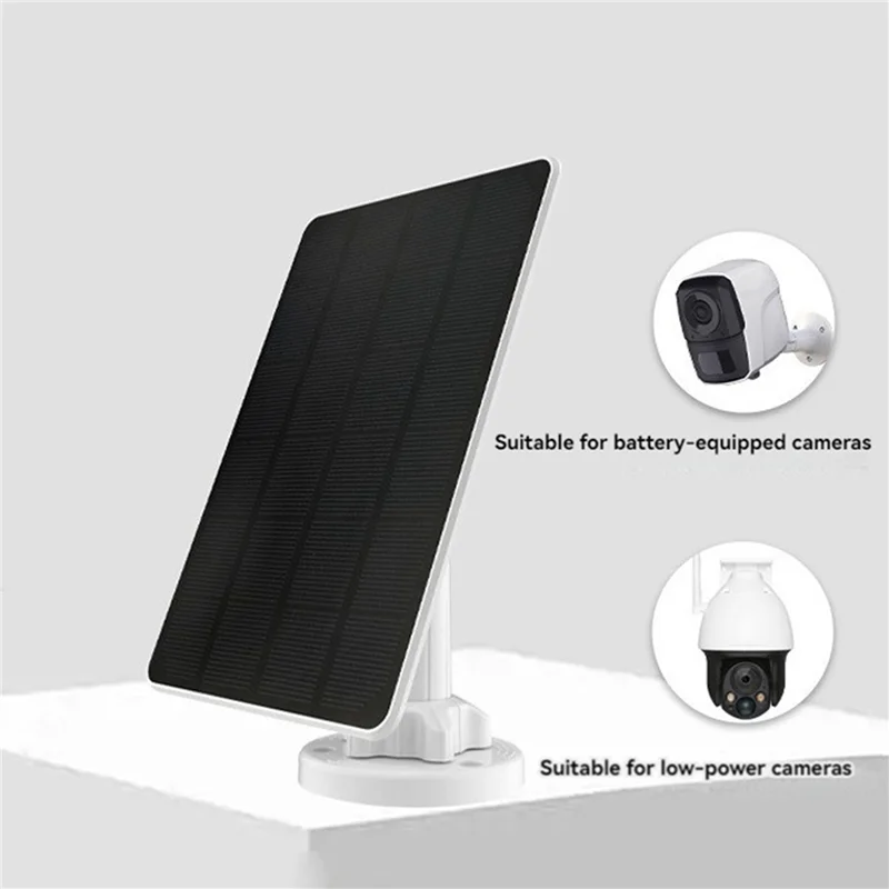 A55T 2X 3W 태양 전지 패널 보안 카메라 야외 IP65 방수 야외 카메라 충전용 3 미터 충전 케이블, C