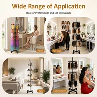 Support à tresses pour coiffeurs, 140 crochets, réglable en hauteur, pour extensions capillaires, pour salon et domicile ﻿ 6