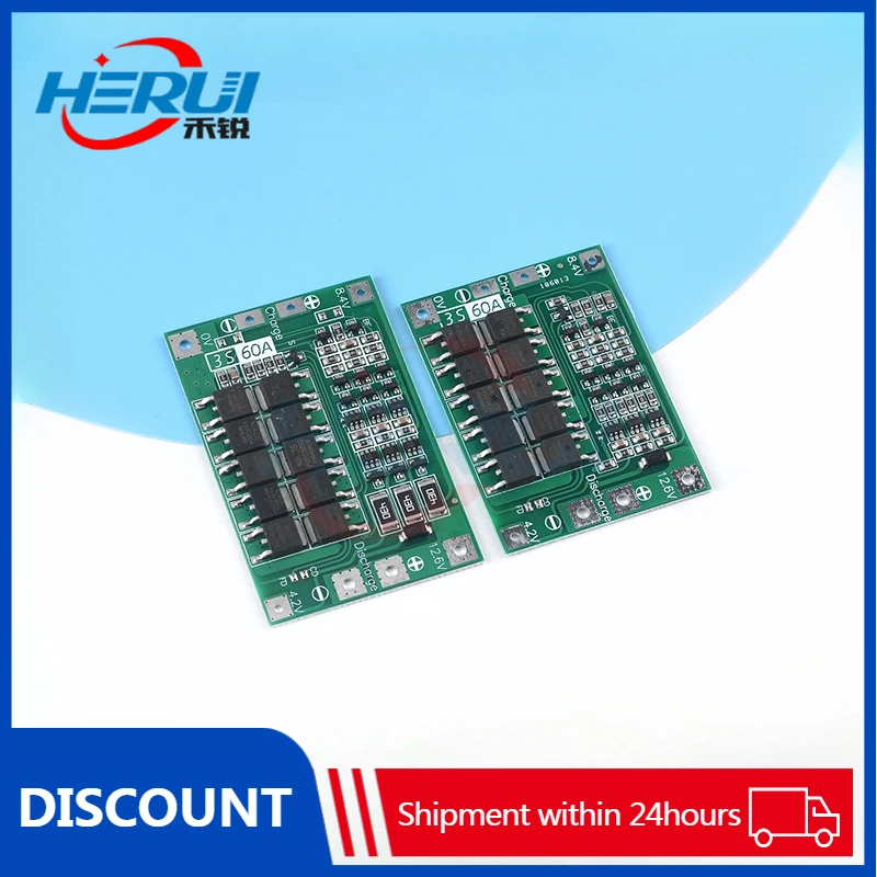 

18650 lithium battery charger protection board 3 strings 11.1V 12.6V Balanced/Enhanced version 60A bootable