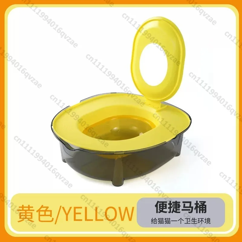 3.0 고양이 화장실 스쿼트 핏 트레이너 플러시 고양이 화장실 탈취제 및 방수 대형 고양이 배변함