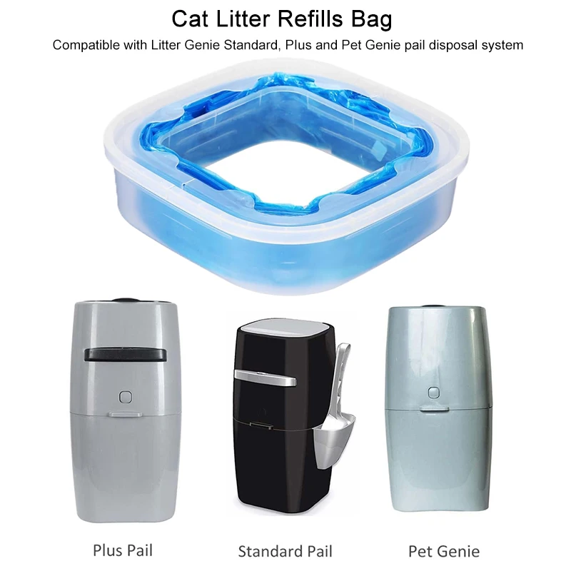1/2/4Pcs Cat Litter Refills Bag Compatible with Genie Litter Refill Cartridge Universal Refills Bag Disposal Garbage trash bags refill