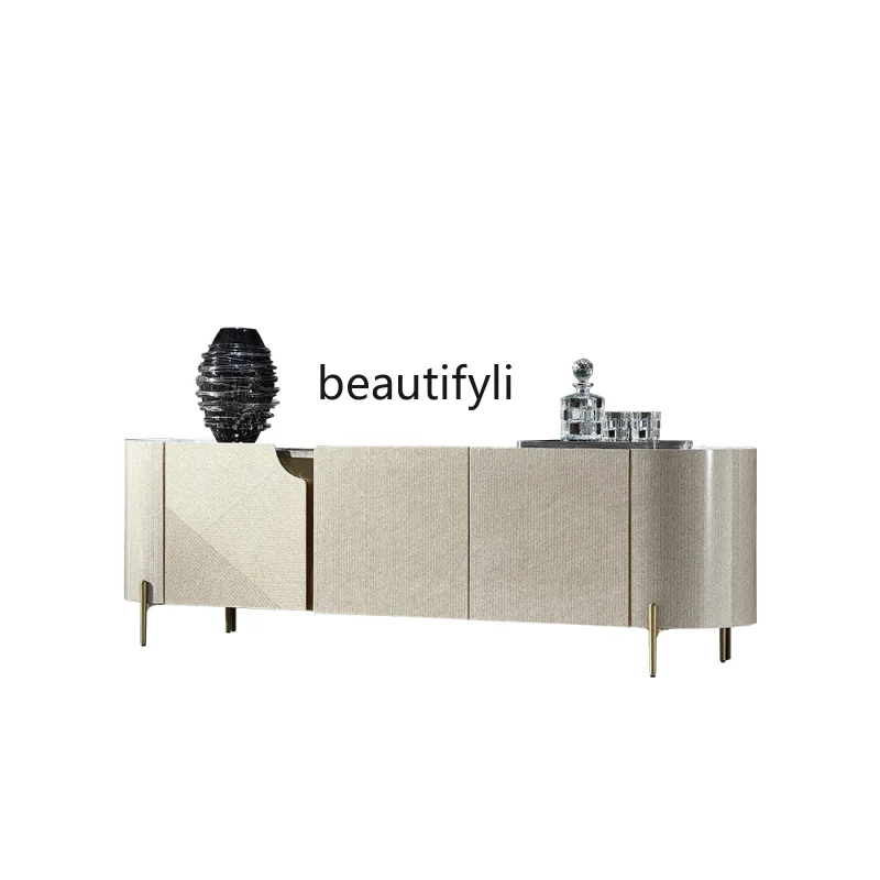 

yj Modern Italian Light Luxury TV Cabinet Simple Living Room Low Floor Cabinet