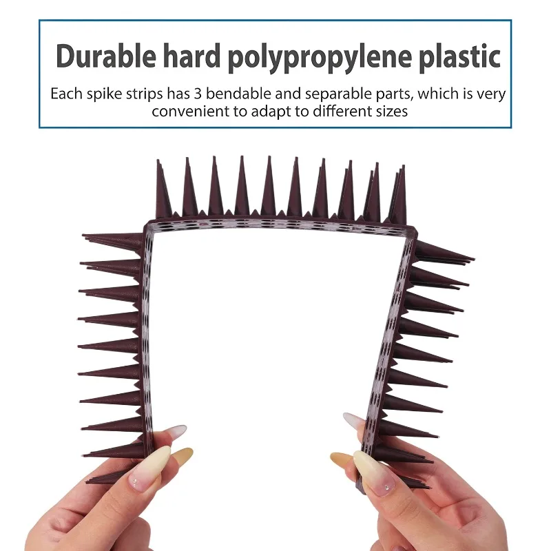 Plastic Bird Deterrent Spikes for Gardens — 10 Pcs