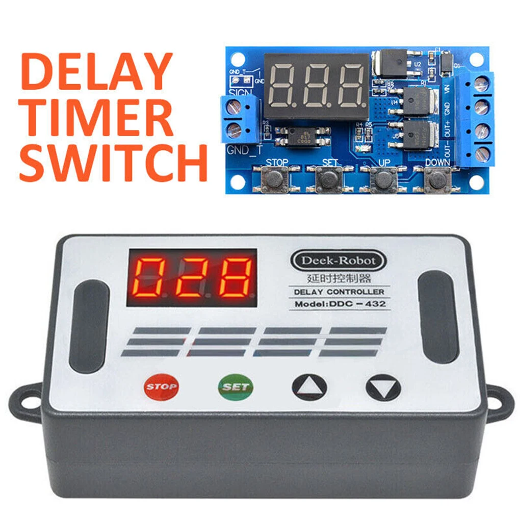 

New LED DC DC5V-30V Digital LED Cycle Timer Delay Switch Turn ON/OFF Time Relay Module Low Resistance No Noise