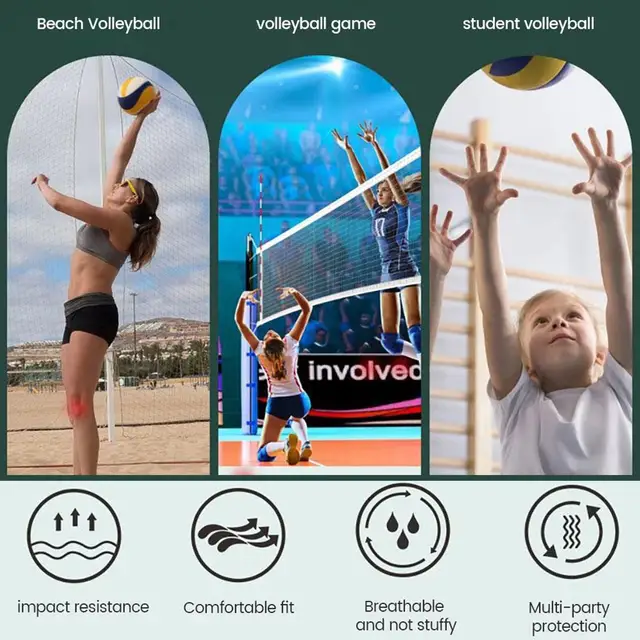 Parabraccia Per Pallavolo - Manicotti Elastici Con Strisce In Silicione, Taglia M, Neri, Per Uomo E Donna - Foto 2