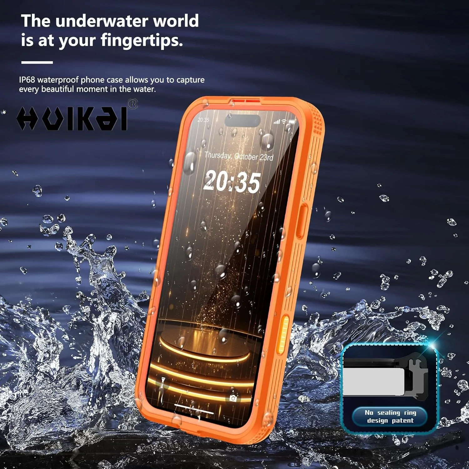 Waterproof Magnetic Phone Case with IP68 Dustproof Full-Body Protection