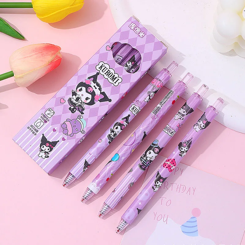 

12/36pcs Sanrio Kawaii Kuromi пресса гель Пен набор милые 0,5 мм черные чернила подписи ручки рекламные школьные принадлежности офиса подарок