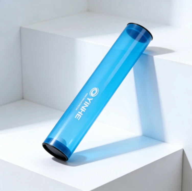 YINHE 탁구공 케이스 플라스틱 휴대용 보관 튜브는 6개의 공을 담을 수 있으며 고무 롤러로 사용할 수 있는 내구성 있는 보관 상자입니다.
