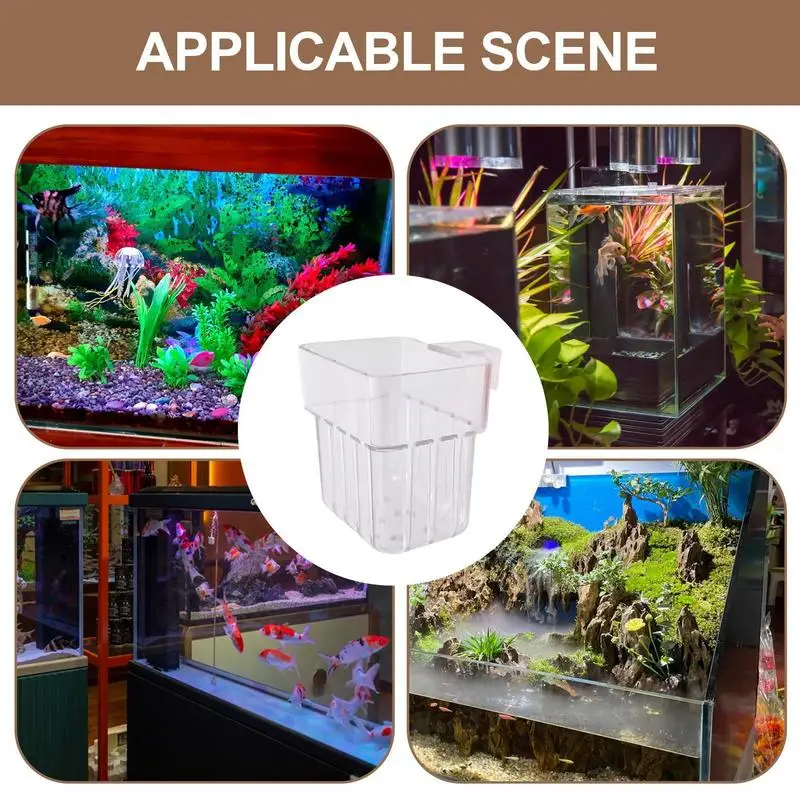 Fish Tank Plant Holder Transparent Aquarium Plant Basket Hydroponic Planting Basket for Landscape aquarium plant holder