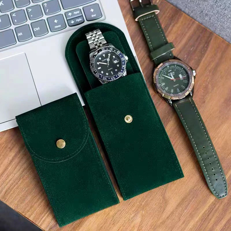 YIBIDUN Brand New Watch Storage Bag Portable Watch Bag Travel Watch Box Storage Box Green/Brown/Green
