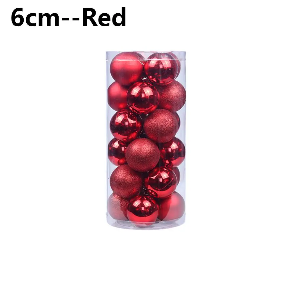 thumbnail image 1 of 24Pcs Christmas Tree Decor Ball 3/4/6cm Bauble Xmas Party Hanging Pendant Ball Ornament Decor for Home Festival Party Decor Gift, 1 of 5