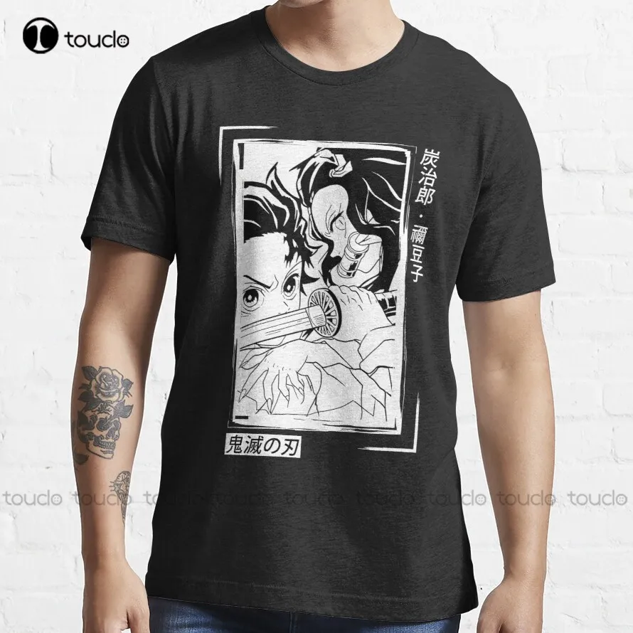 

Tanjiro And Nezuko Kamado Demon Slayer Kimetsu No Yaiba T-Shirt Hiking Shirts Women Custom Aldult Teen Unisex Digital Printing