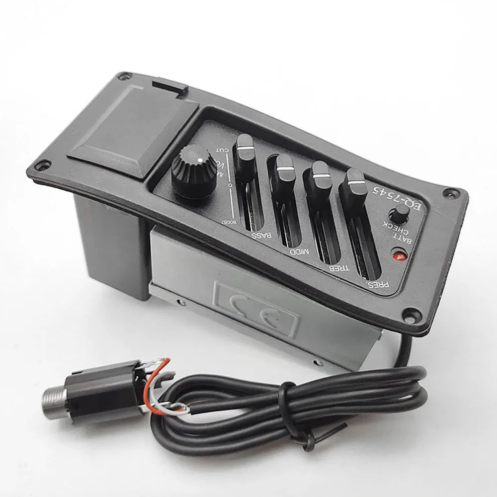 Preamplificatore Per Chitarra Acustica - EQ A 4 Bande, Con Batteria E Cavo