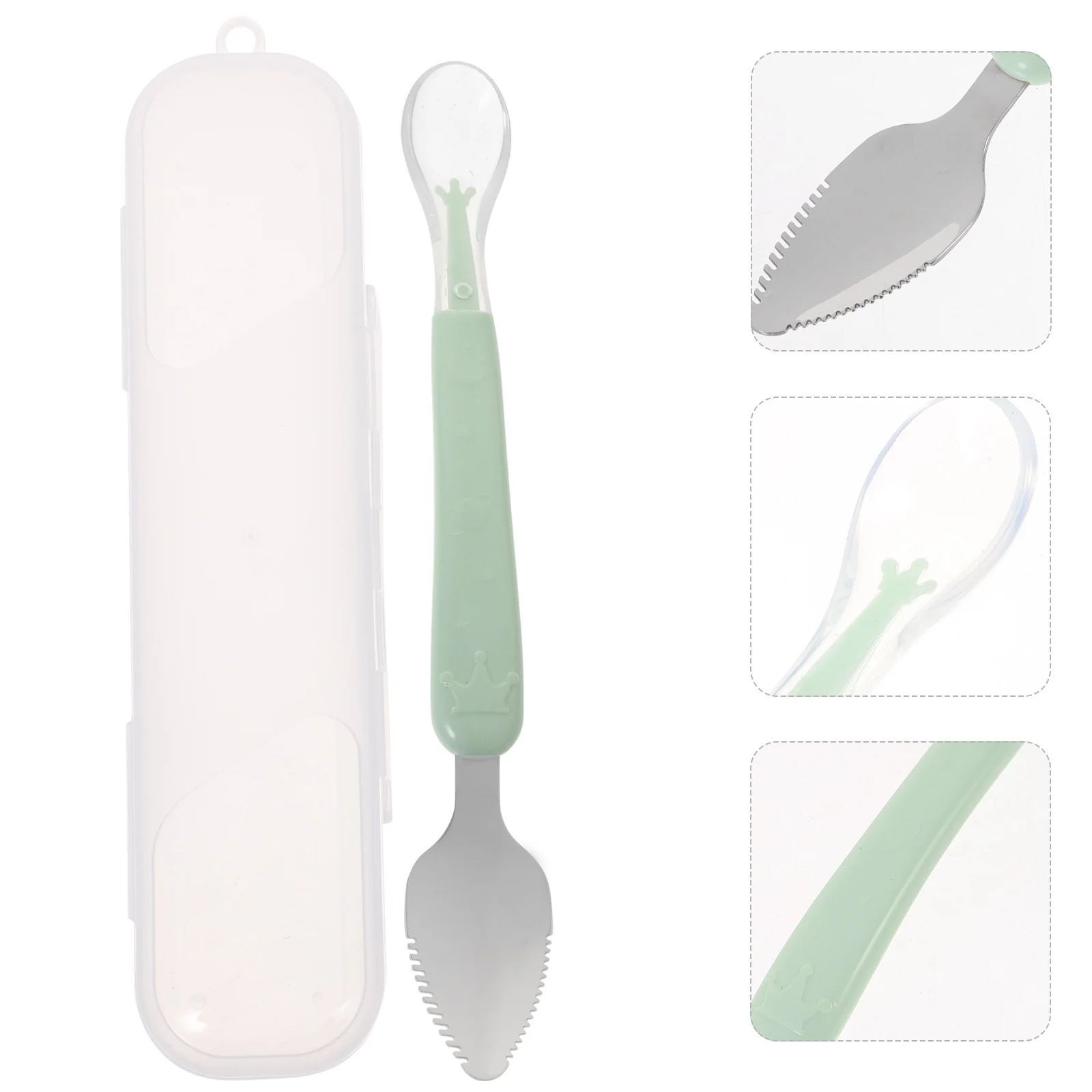 

Practical Scraping Fruit Mud Spoon Puree Spoon Baby Food Scraping Spoon