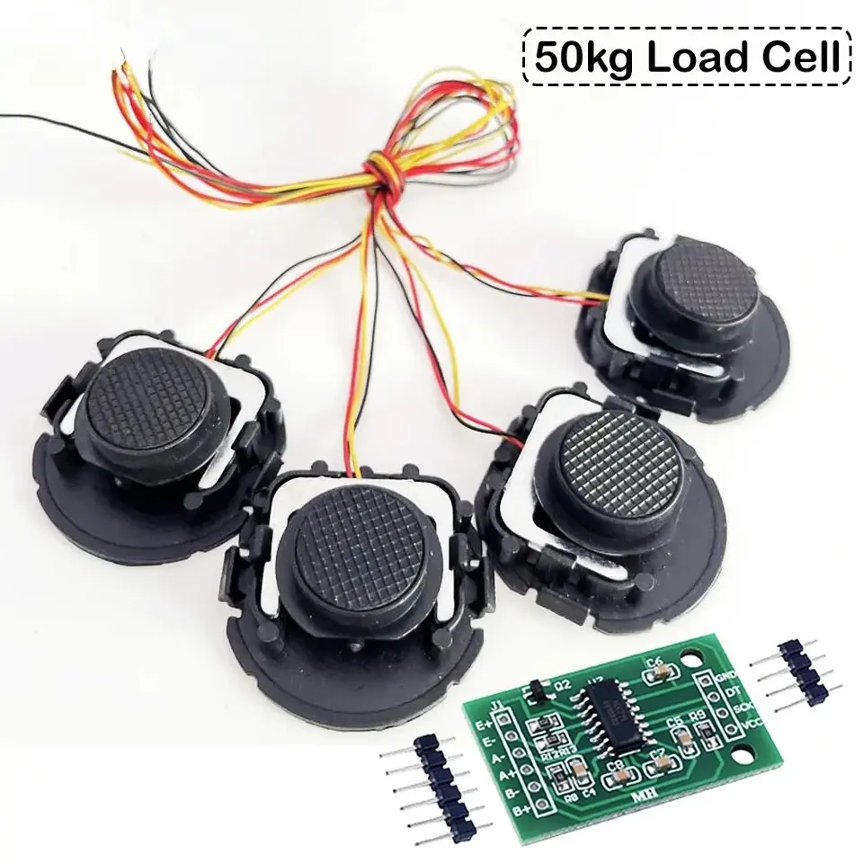 50kg Load Cell 50kg Weighing Sensor Half-bridge Strain Gauge with HX711 AD + Mounting Bracket Human Weight Sensor for Arduino image 7