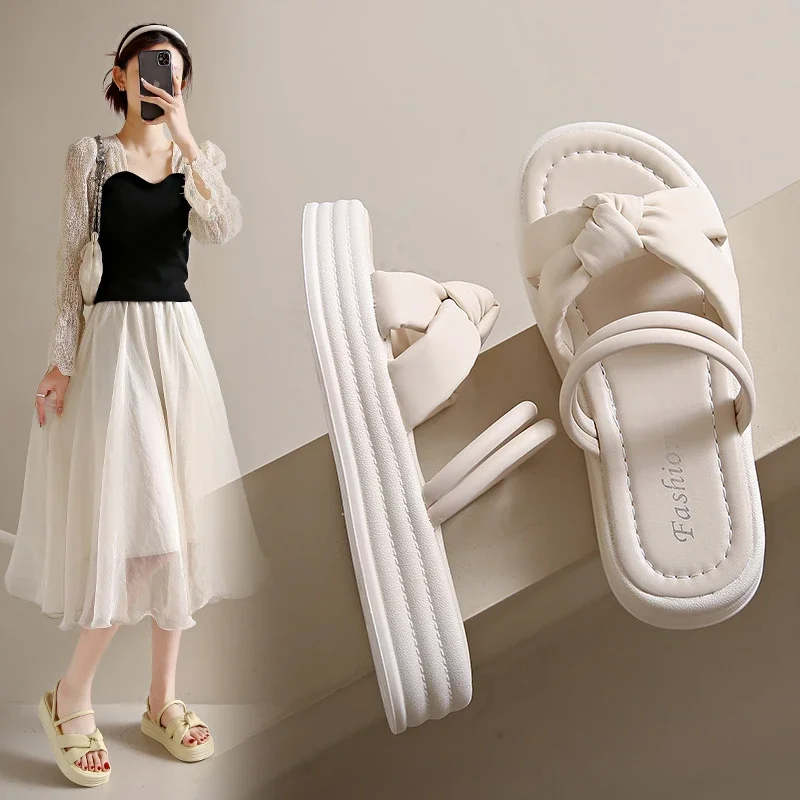 Women's Sandals Summer Outdoor Fashion Platform Heels Flat Elegant Woman Heeled Shoes Luxury Quality women sandals women high heels wedge sandals