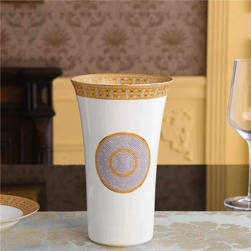 Retro Flower Pot Ceramic Vase Grass Garden Tool Stores Necessaries Special Design Royal Style Handpainted Element ceramic flower pot