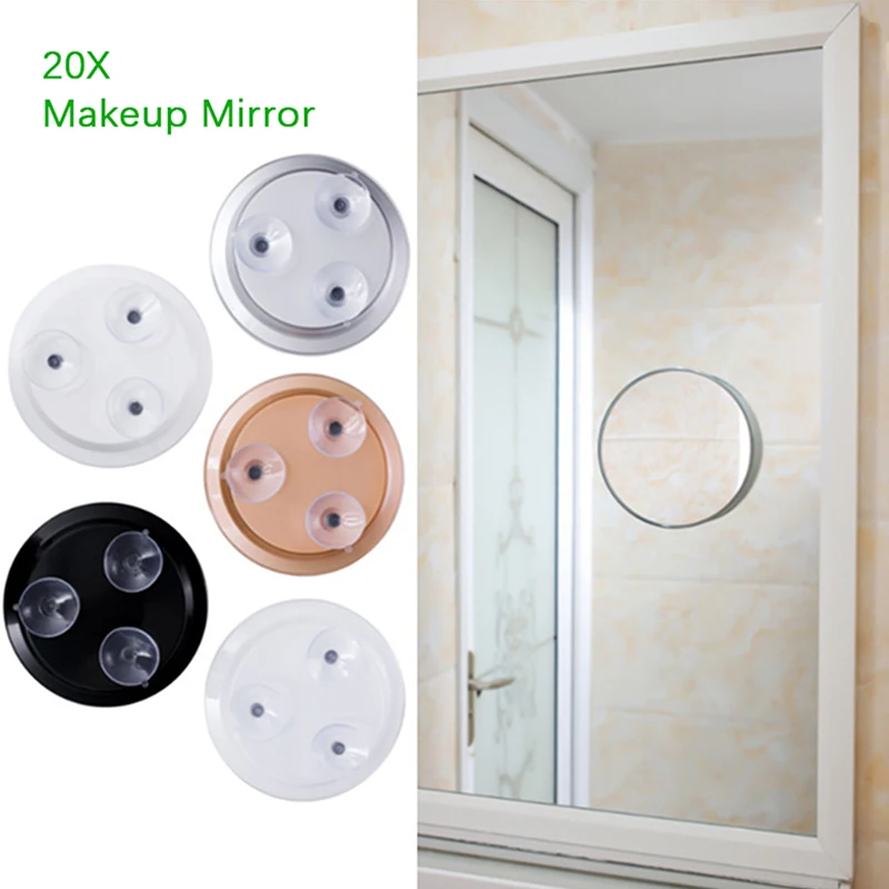1PCS Makeup Mirror 20X Magnifying Mirror With 3 Suction Cups Cosmetics Tools Round Makeup Mirror