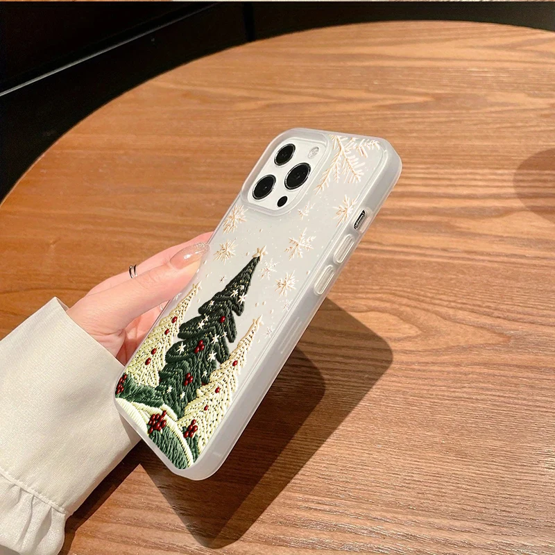 Festive Christmas Tree Print Phone Case Cover