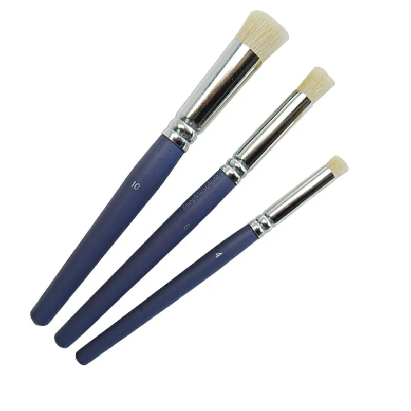 Kit De 5 Pinceles Planos Para Pintura - Tamaños 2,3,4,5,6 Cm, Nylon Y Aluminio, Ideal Para Paredes Y Manualidades