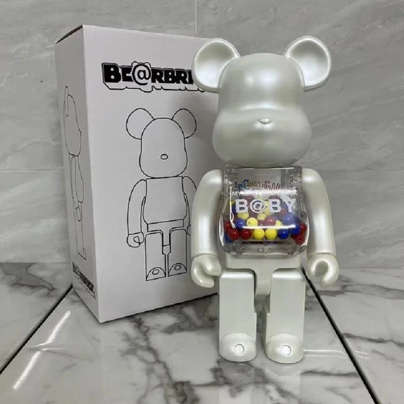 

BE @ RBRICK Mainan Trendi 400% 28Cm Figur Aksi Anime PVC Ornamen Ruangan Lucu Dekorasi Rumah Model Beruang Bearbrick Boneka Vini