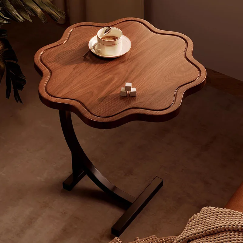 

Sofa Side Iron Coffee Table Wooden Bedside Nordic Style Coffee Table Simple Mid-century Mobili Arredamento Casa Home Furniture