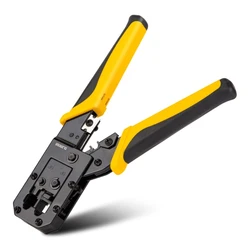 RJ45 Crimping Tool Networking Cable Crimper Cutting Tool Crimping Stripper Punch Down RJ45 Ethernet Cable Crimper