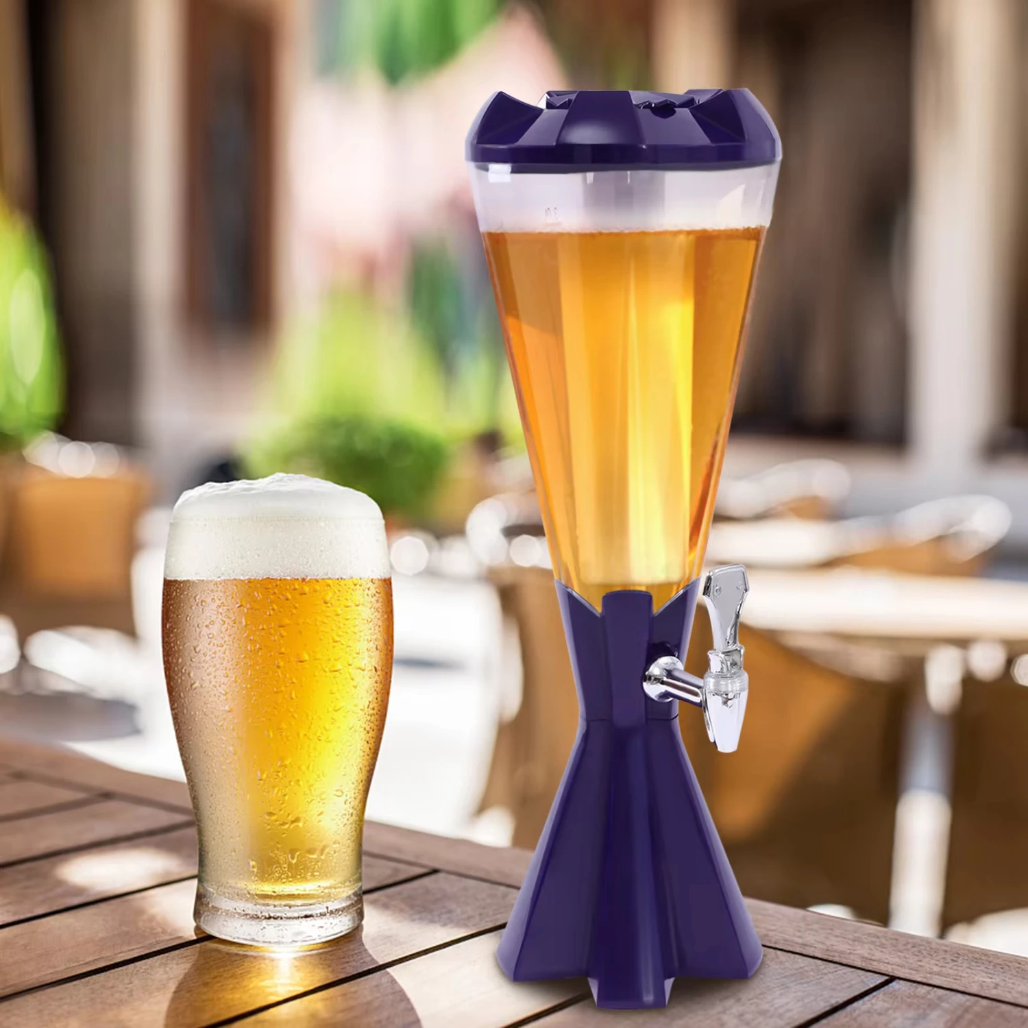Beer Tower Dispenser 3L Drink Beverage Dispenser Tools & Accessories With Individual Ice Tube