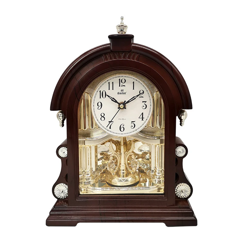 

Home Clock Craft Pendulum Clock Retro Creative Silent Sweeping Second Seat Clock Home Decoration Plastic Clock