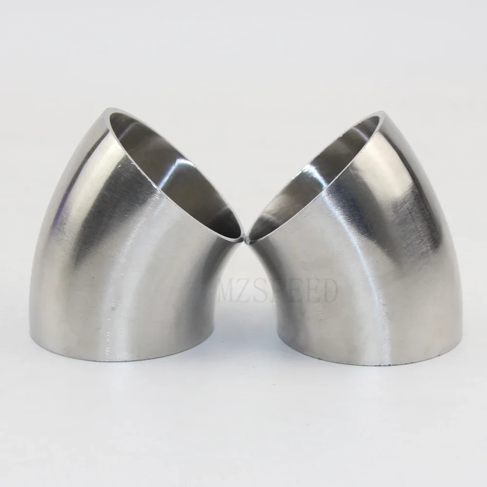 

Sanitary Butt Weld Elbow 51 mm 57 mm 63 mm 76 mm OD 304 stainless steel welded 45 degree elbow polished