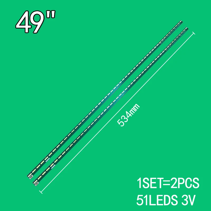 2PCS 51LEDs 3V For LG 49