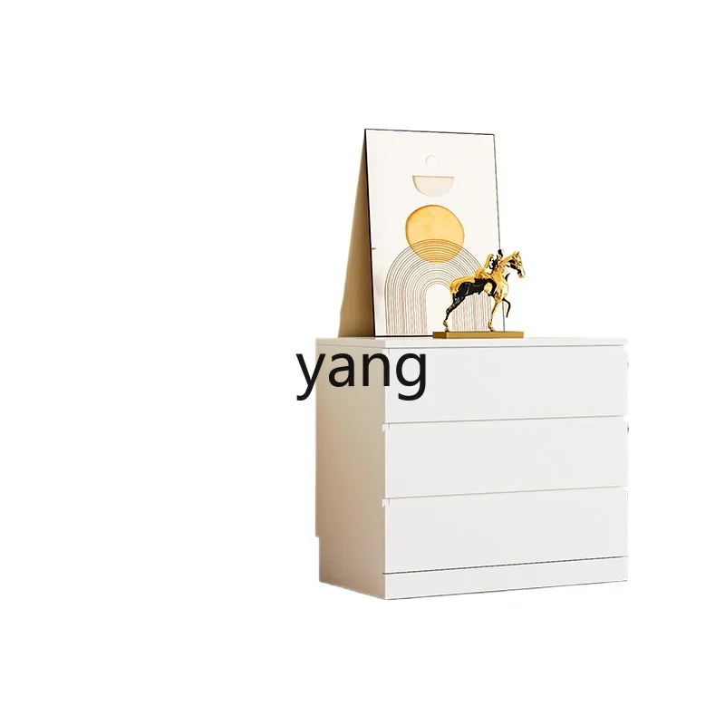 

L'm'm Solid Wood Chest of Drawers Nordic Living Room Bedroom Drawer with Door White Chest of Drawers against the Wall