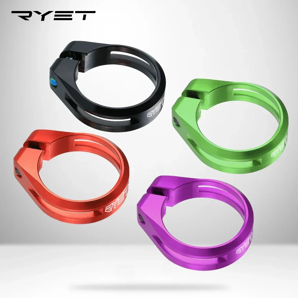 Bike Seat Post Clamp CNC Aluminum Alloy Light Cycling Saddle Seat Post Clamp for 27.2/30.8/31.6mm Bicycle Part