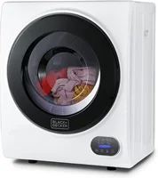 Compact clothes dryer, 850W electric dryer, 120V ventilated portable dryer (with stainless steel drum) 1