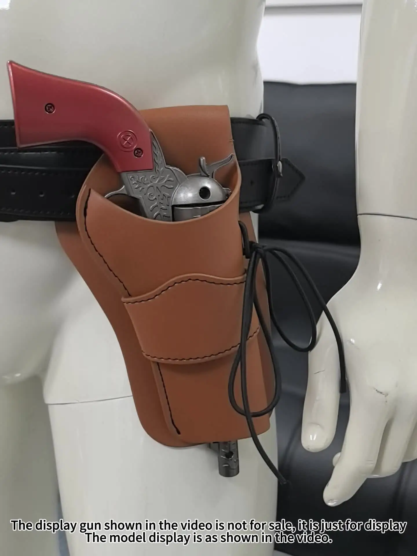 Revolver holster, tactical quick draw holster, PU leather material  display picture 1