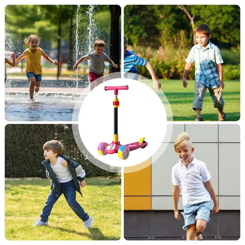 Kids Scooter Adjustable Height Foldable Children Kick Scooter With Foot Brake Boys And Girls Aged 2-12 Years Old Outdoor Cycling