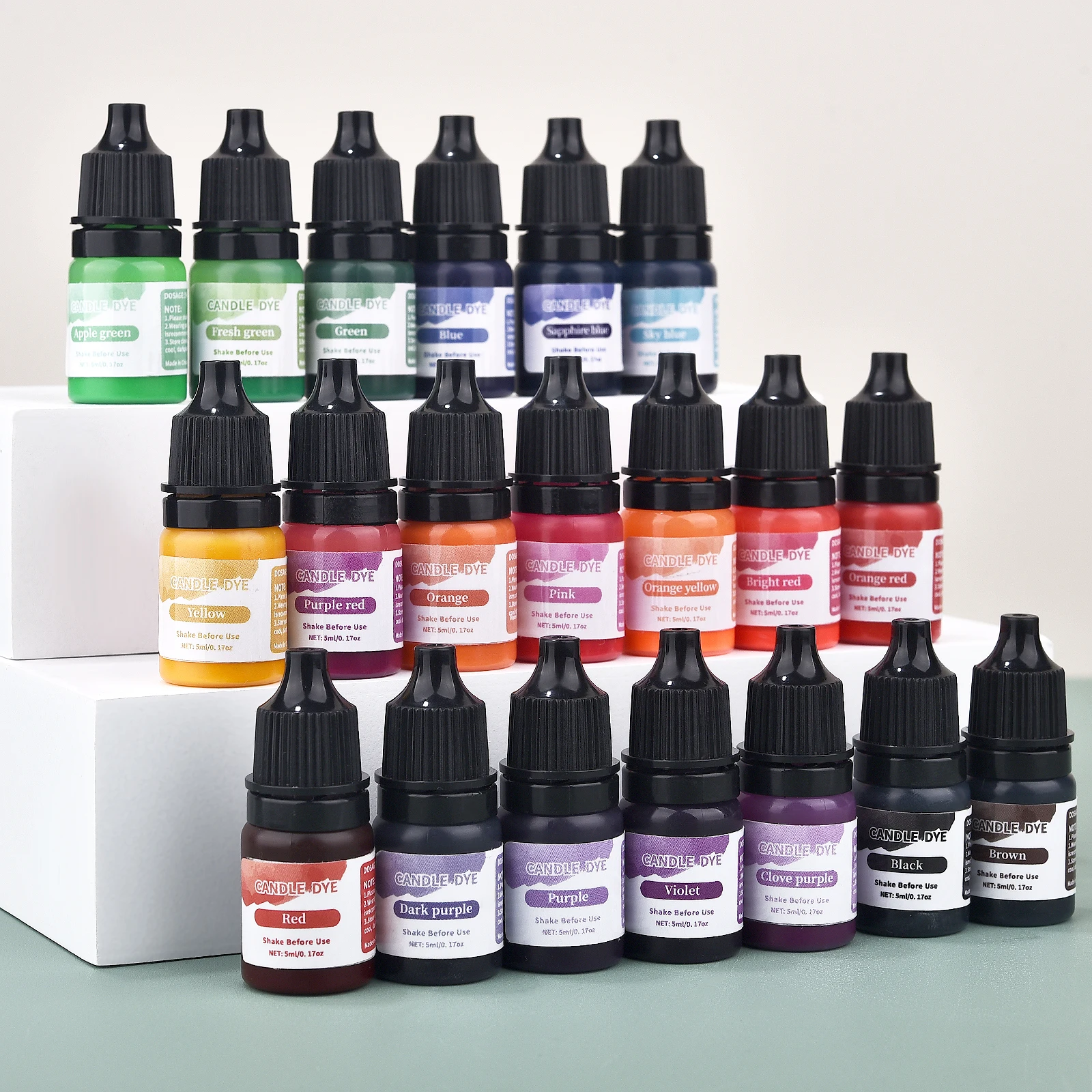5ml/Bottle 20 Colors Candle Dyes Wax Pigment Colorant Candle Wax Pigment Liquid Dye Soy DIY Soap Dyes Making Supplies candle dyes pigment,soy candle wax pigment,candle dyes kit