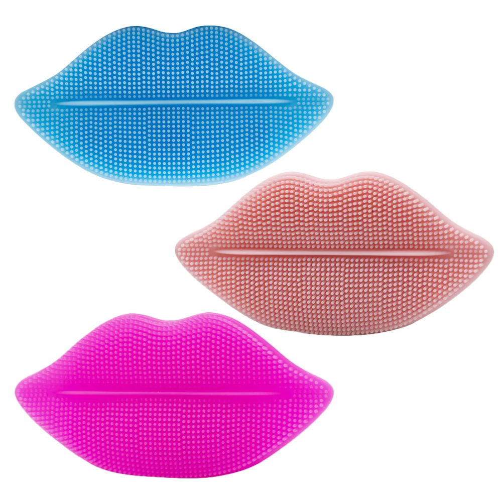 

3 Pcs Face Scrub Silicone Lip Brush Cleaner Pores Exfoliator Tool Facial Scrubber Cleansing Baby