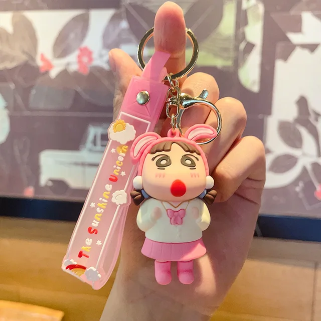 Wholesale 3D Crayon Shin-Chan Doll Cute Keychain Accessories PVC Key Ring  with Daisy Basketball Pendant Wristlet Custom Car Bag Charm Gift From  m.