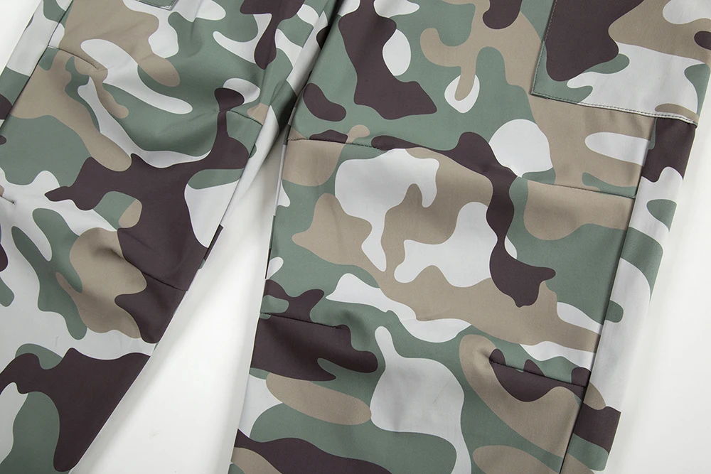 Description Picture 6 of itemAnkle Zipper Sashes Camougflage Cargo Pants for Men Streetwear Elastic Waist Y2k Baggy Overalls Pantalones Hombre Trousers