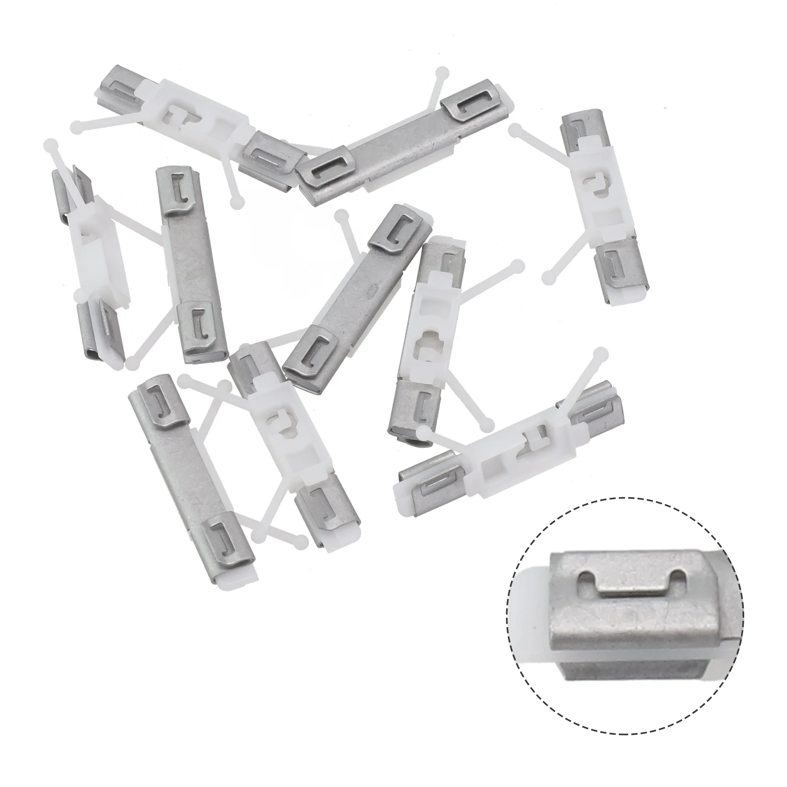 10Pc 앞 유리 포스트 트림 클립 앞 유리 포스트 클립 Volvo XC60 2008-2016 앞 유리 부품 금속 플라스틱 흰색 30753487