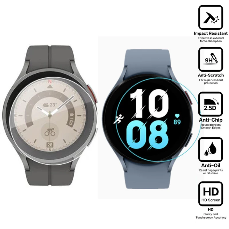 

9H Hard Glass Film For Samsung Galaxy Watch 6/5/Pro/4 40mm 44mm 45mm Watch6 Classic 43mm 47mm 42mm 46mm Screen Protector Cover