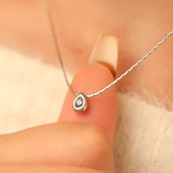 Simple Fashion Water Drop Small Pendant Pearl Necklace For Women Jewelry 2025 Trending New Women's Zircon Collarbone Necklaces