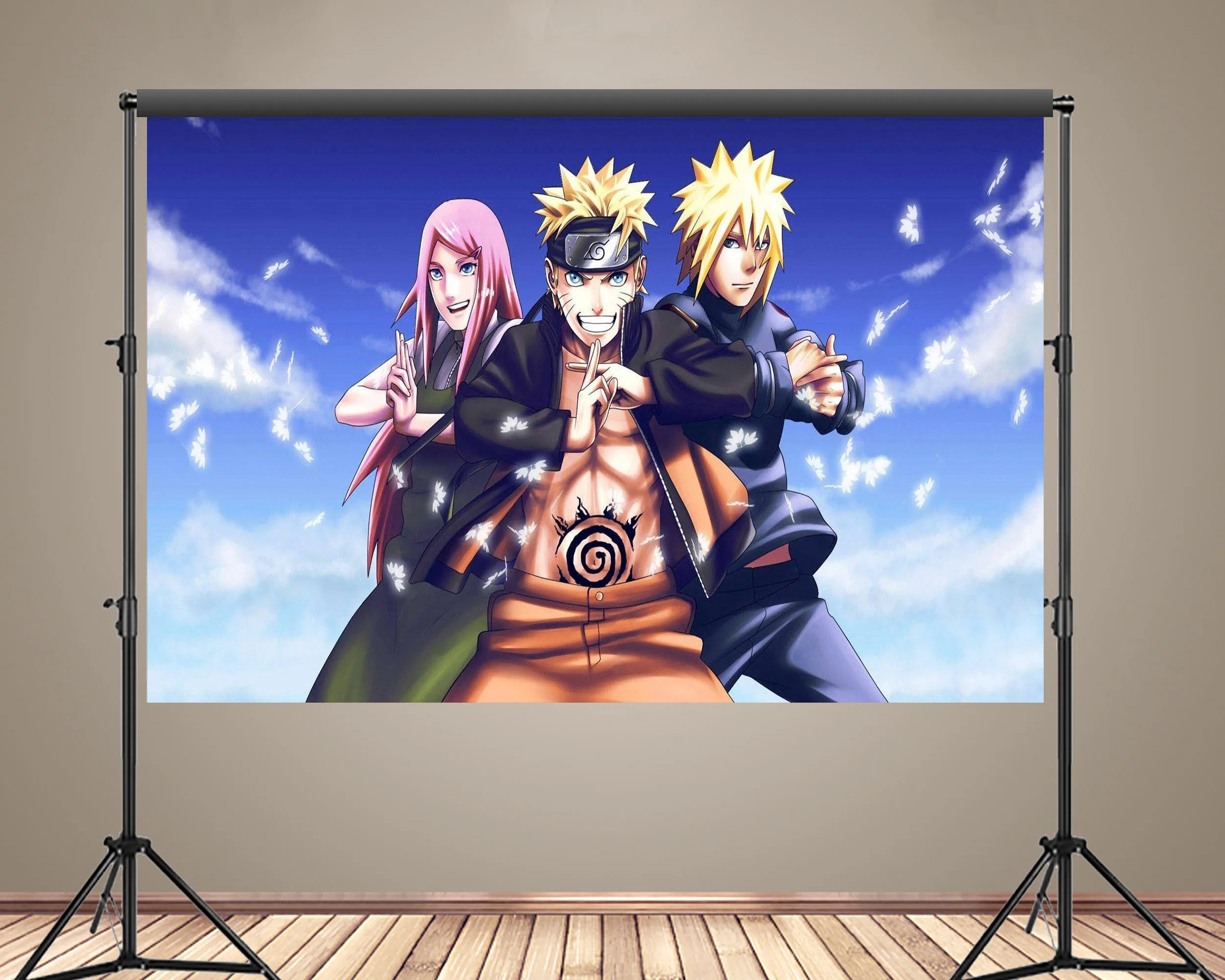 

Bandai Naruto Backdrop Uzumaki Naruto Cover Boys Birthday Party Decoration Baby Shower Photography Background Photo Banner Props